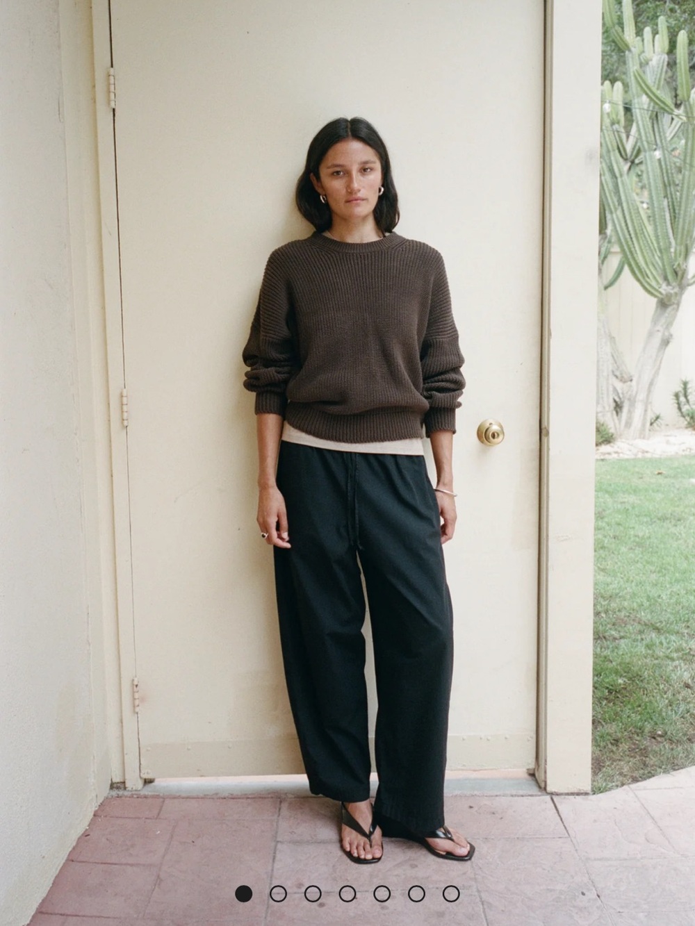 OZMA all day pant, organic cotton poplin, black, large